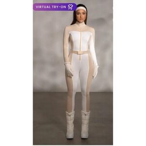 JLUXLABEL  Beige Arctic Rush Ski Suit